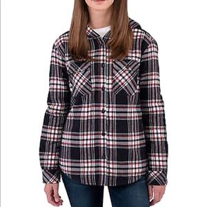SUPER CUTE SOFT SHERPA LINED FLANNEL HOODY
